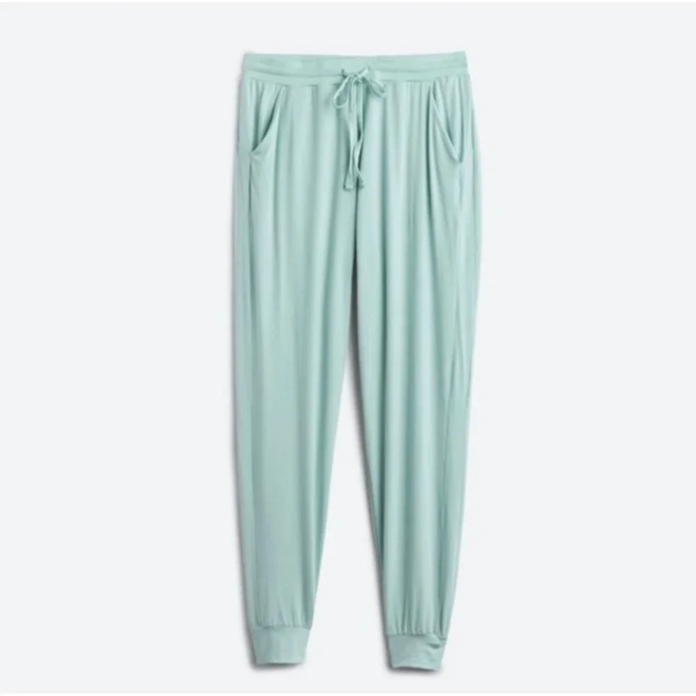 C13 Tommy John Women's Lounge Jogger‎ In Ice Blue Tie Waist Pockets